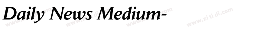 Daily News Medium字体转换